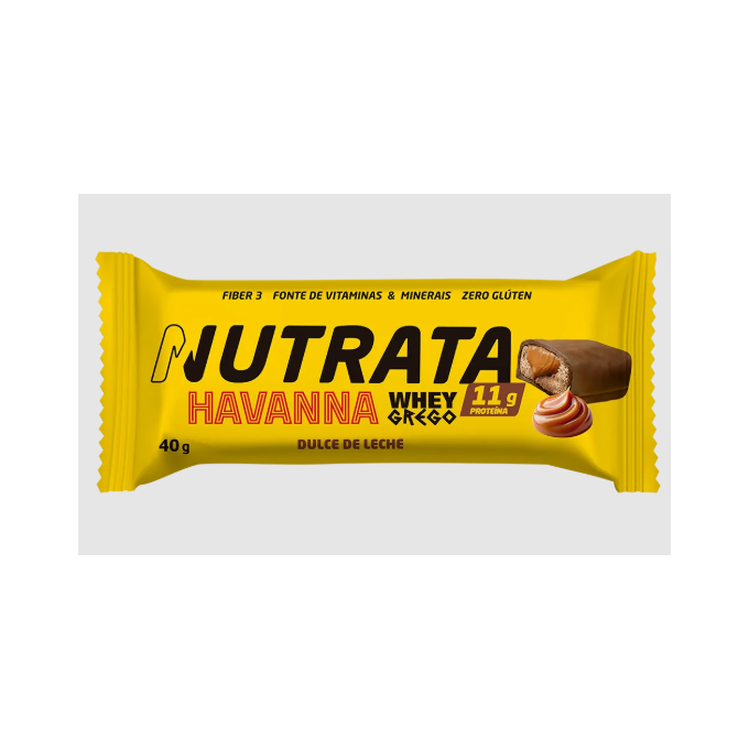 Barrinha whey grego doce de leite havanna nutrata