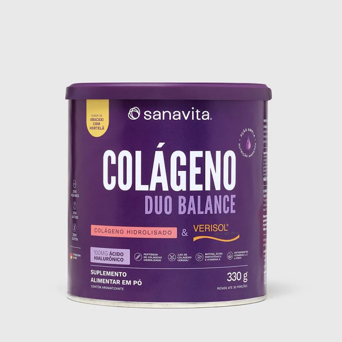 Colageno duo balance abacaxi com hortela sanavita