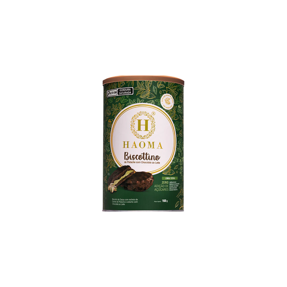 Haoma lata biscottino pistache ao leite  