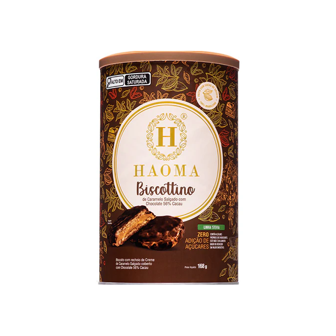 Haoma lata biscottino chocolate 56% cacau 