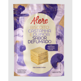 Biscoito de castanha e quinoa defumado alere