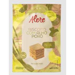 Biscoito proteico alho poro alere