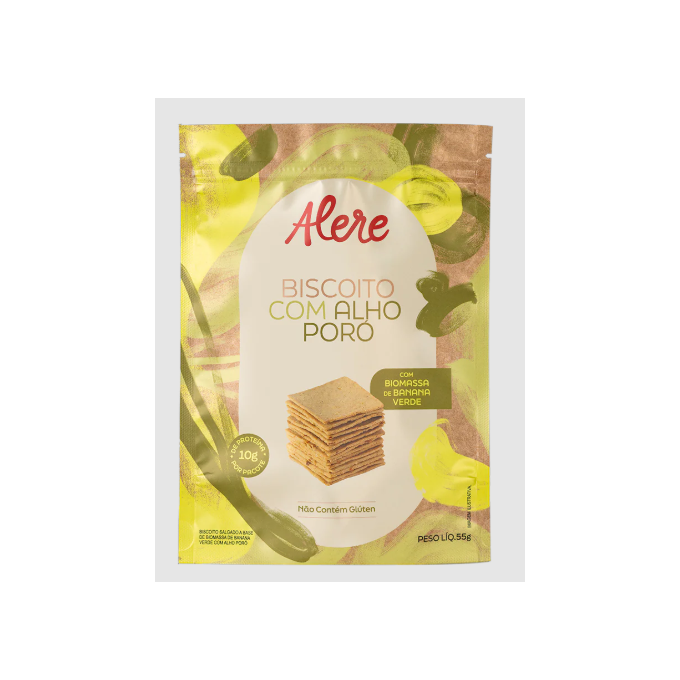 Biscoito proteico alho poro alere