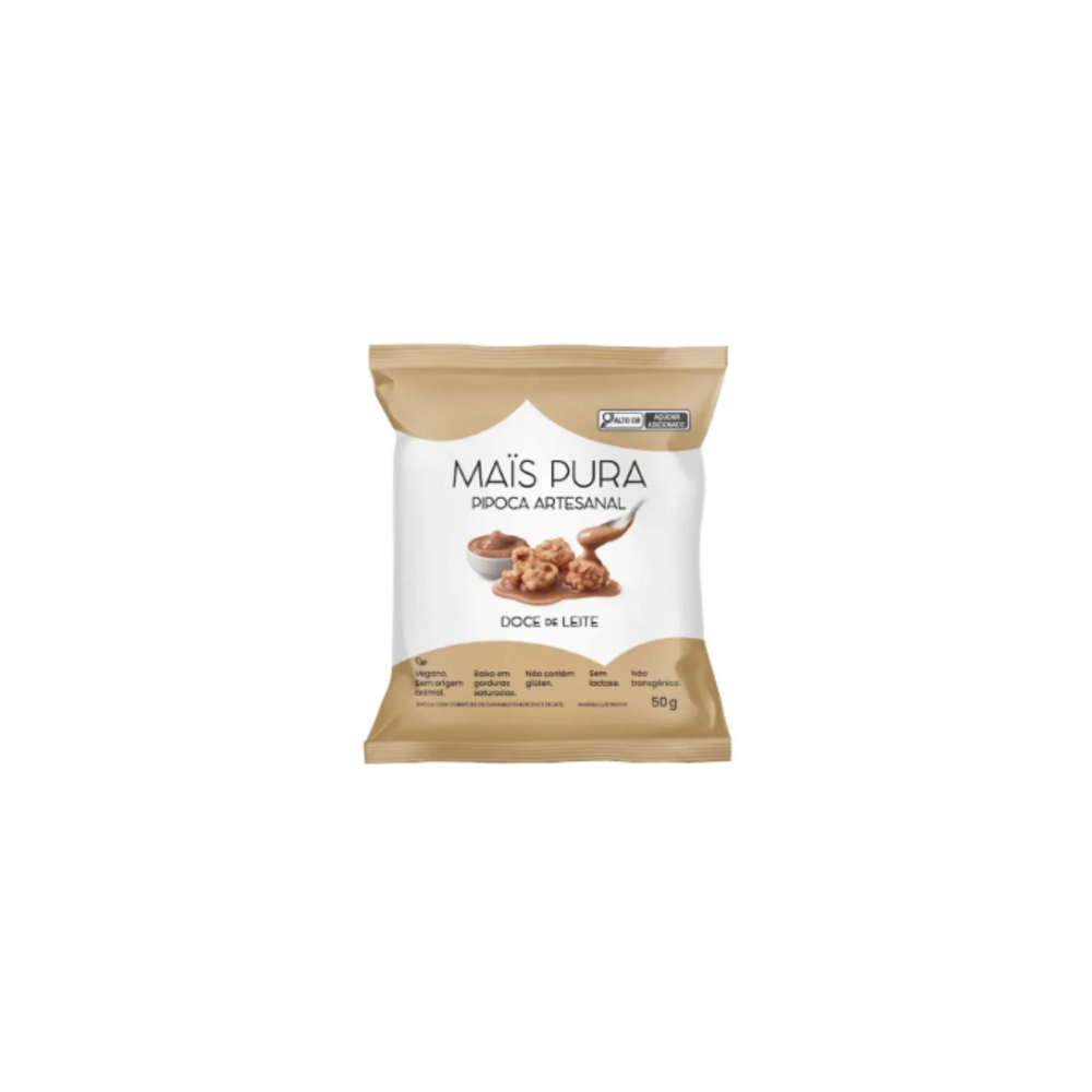 Pipoca mais pura doce de leite 50g