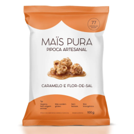 Pipoca mais pura caramelo e flor-de-sal 100g