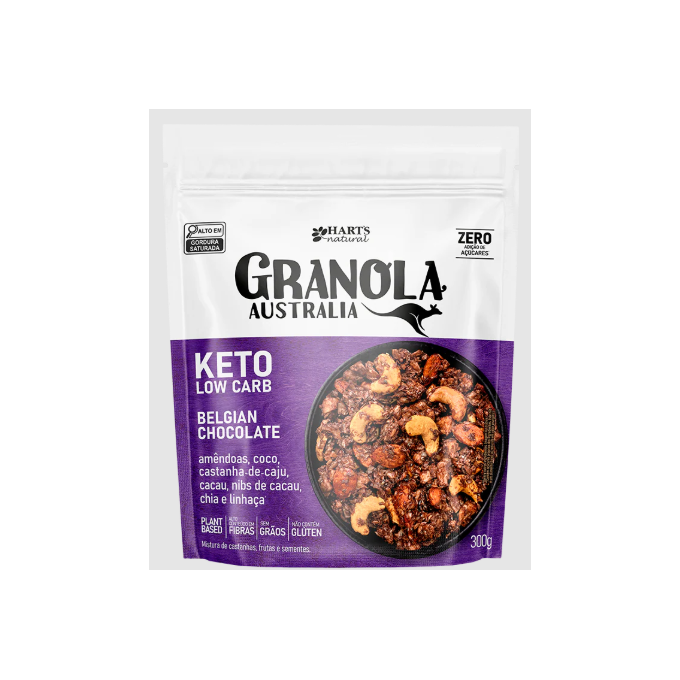 Granola keto chocolate harts