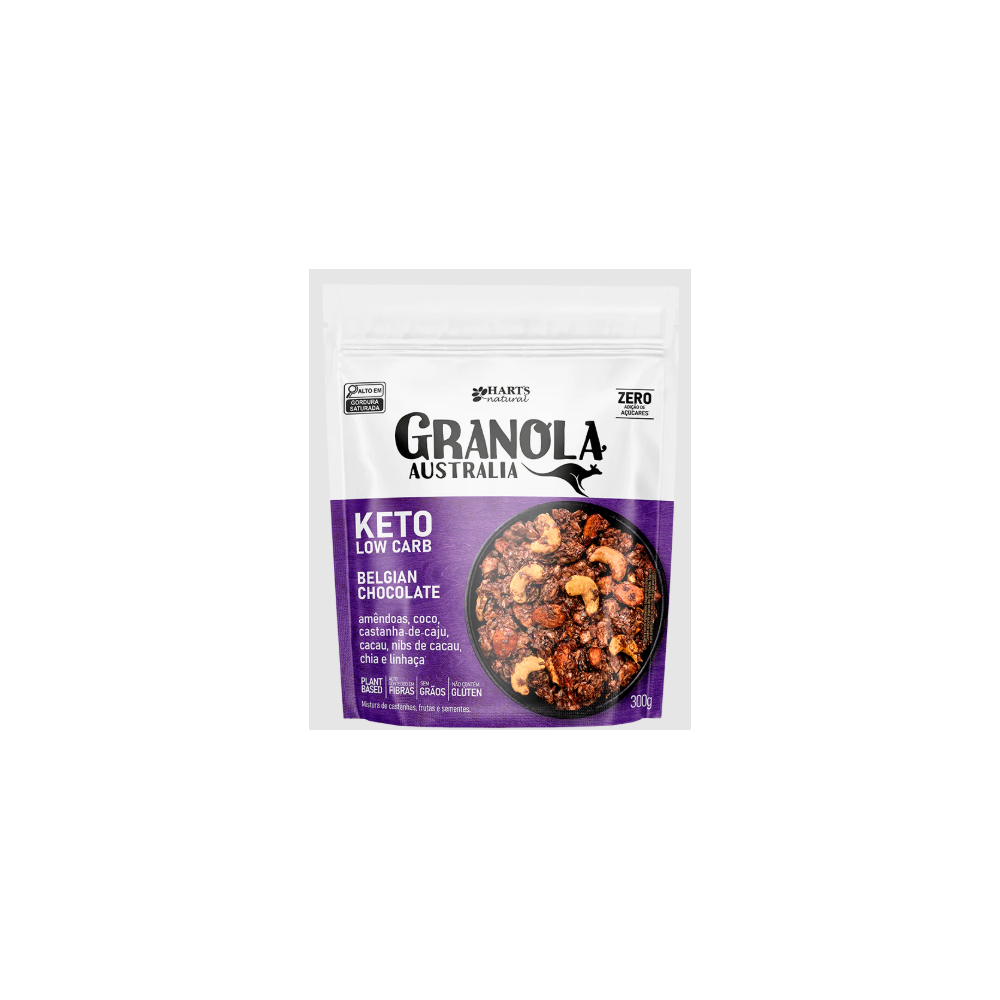 Granola keto chocolate harts